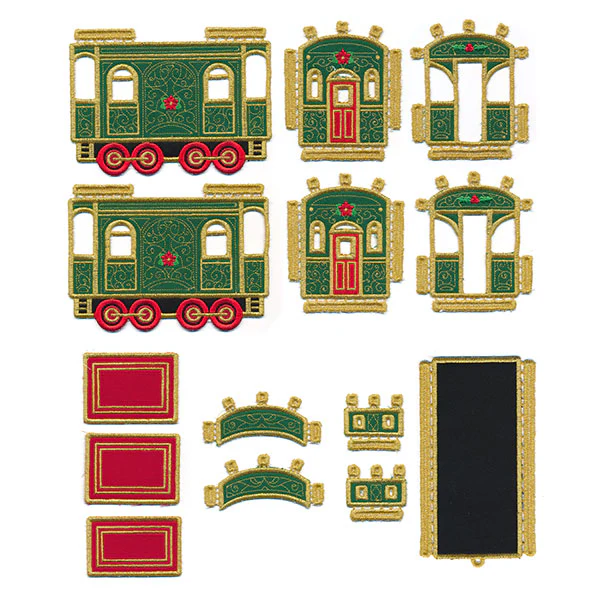 3D Christmas Train Caboose (In-the-Hoop) - Image 10