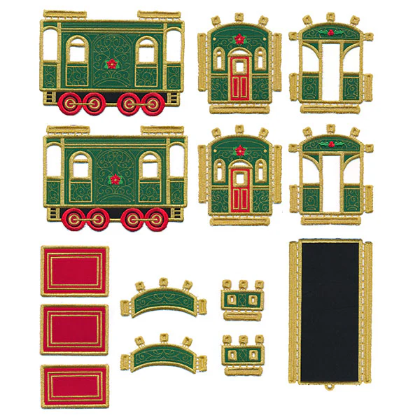 3D Christmas Train Caboose (In-the-Hoop) - Image 4