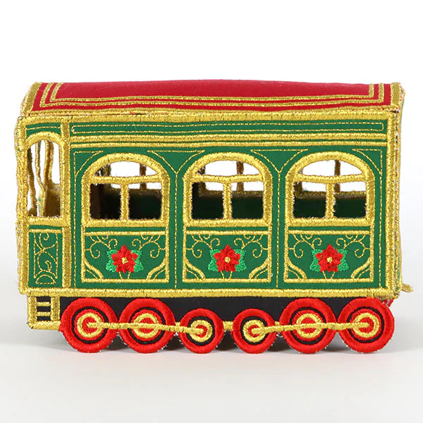 3D Christmas Train Car (In-the-Hoop) - Image 12