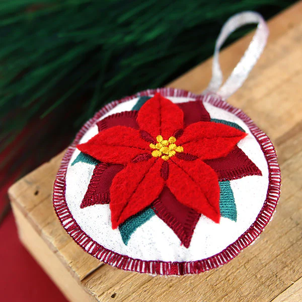 3D Multi-Layer Poinsettia Ornament (In-the-Hoop) - Image 2