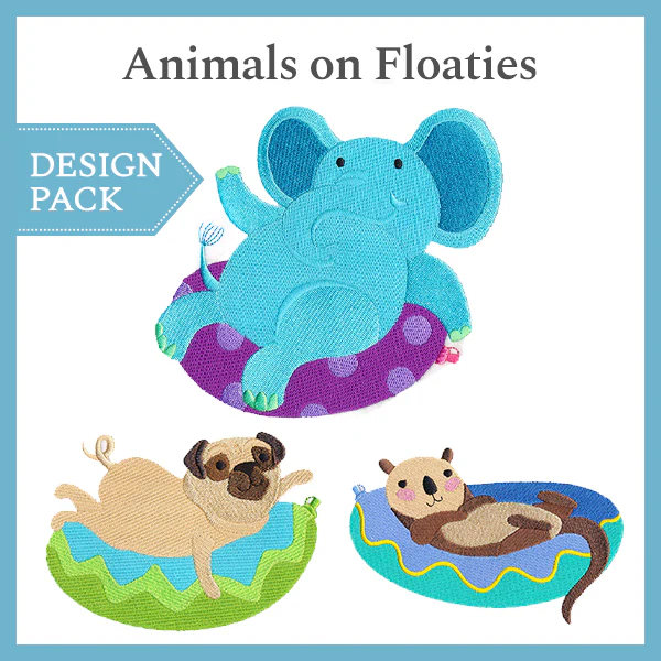 A Animals on Floaties Design Pack - Image 4