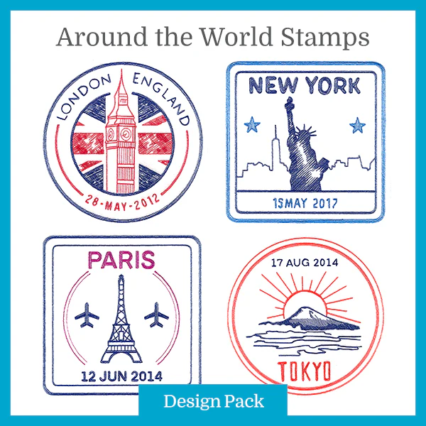 A Around the World Stamps Design Pack - Image 2