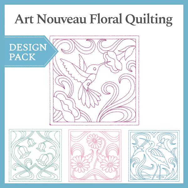 A Art Nouveau Floral Quilting Design Pack - Image 2