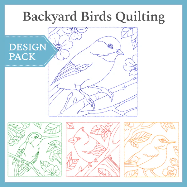 A Backyard Birds Quilting Design Pack - Image 2