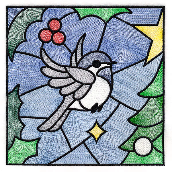 A Birds at Christmas Tree Scene Square 1 - Image 3