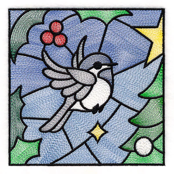 A Birds at Christmas Tree Scene Square 1 - Image 7