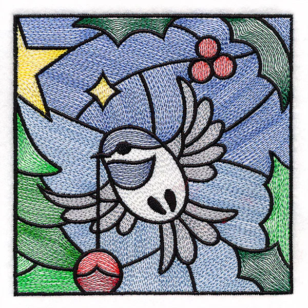 A Birds at Christmas Tree Scene Square 2 - Image 7