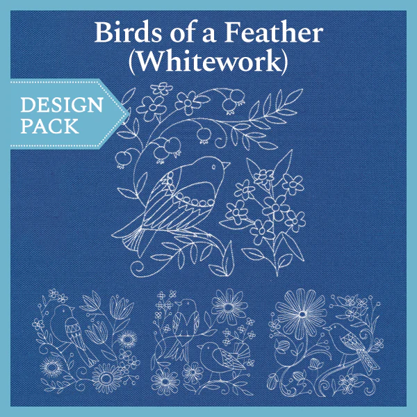 A Birds of a Feather (Whitework) Design Pack - Image 2