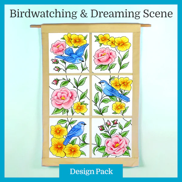 A Birdwatching & Dreaming Scene (Heirloom Applique) Design Pack - Image 5