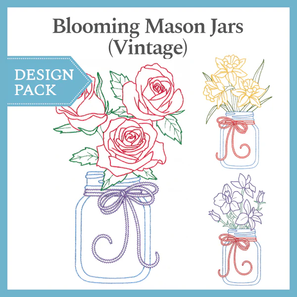 A Blooming Mason Jars (Vintage) Design Pack - Image 3