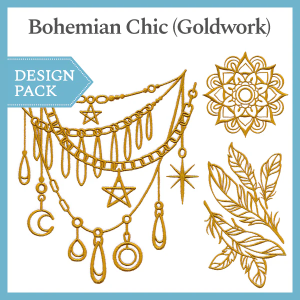 A Bohemian Chic (Goldwork) Design Pack - Image 2