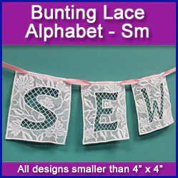 A Bunting (Lace) Alphabet Design Pack - Image 2
