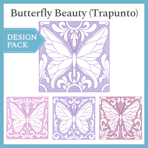 A Butterfly Beauty (Trapunto) Design Pack - Image 3