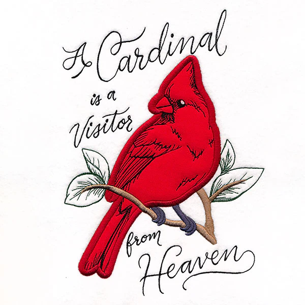 A Cardinal is a Visitor from Heaven (Applique) - Image 7
