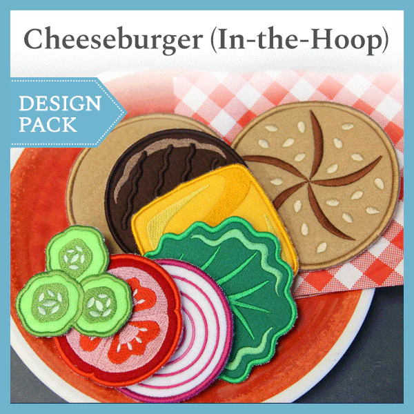 A Cheeseburger (In-the-Hoop) Design Pack - Image 2