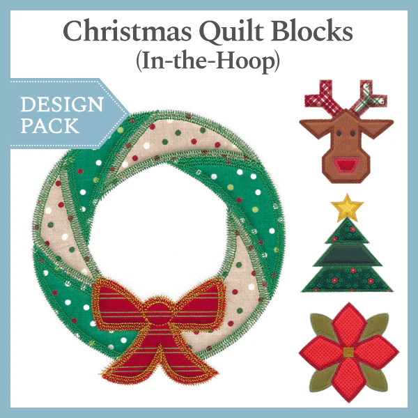 A Christmas Quilt Blocks (In-the-Hoop) Design Pack - Image 2