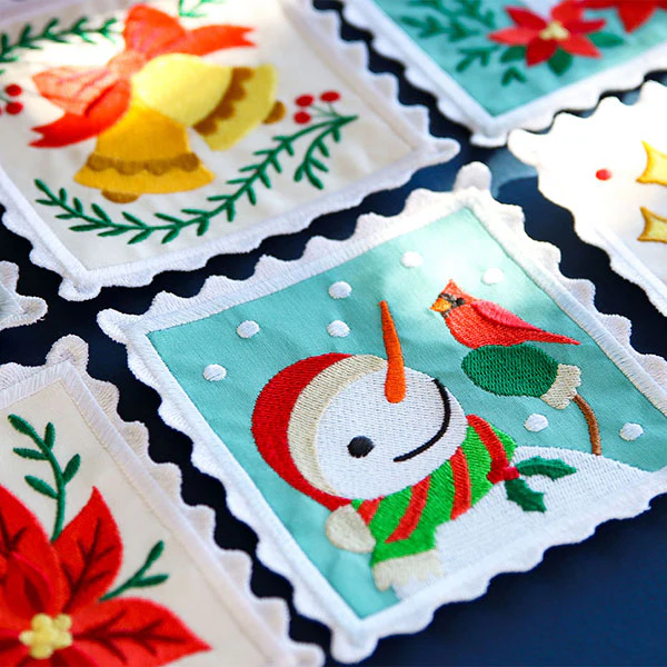 A Christmas Stamp Coasters (In-the-Hoop) Design Pack - Image 10