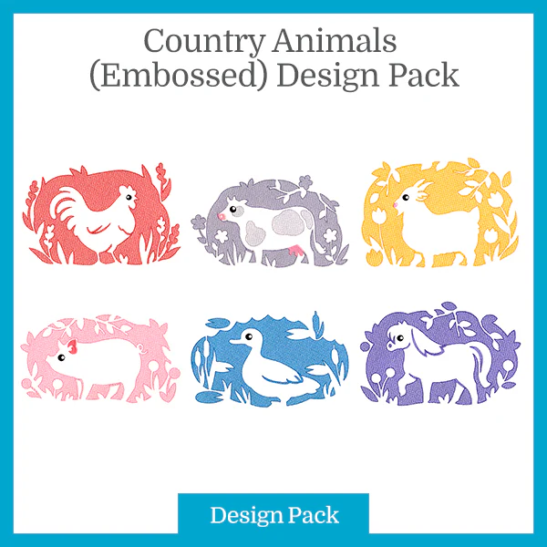 A Country Animals (Embossed) Design Pack - Image 3