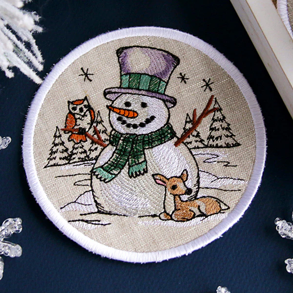 A Country Snowman Coasters (In-the-Hoop) Design Pack - Image 29