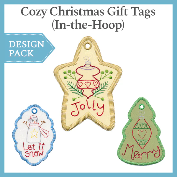 A Cozy Christmas Gift Tags (In-the-Hoop) Design Pack - Image 3