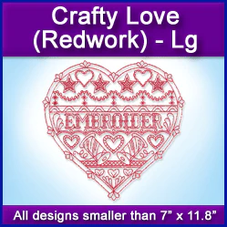 A Crafty Love (Redwork) Design Pack - Image 2