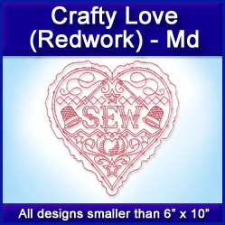 A Crafty Love (Redwork) Design Pack - Image 3