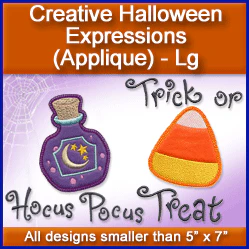 A Creative Halloween Expressions (Applique) Design Pack - Image 3
