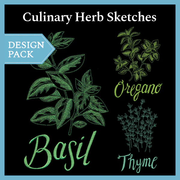 A Culinary Herb Sketches Design Pack - Image 4