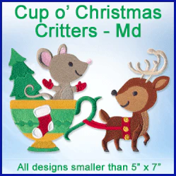 A Cup o' Christmas Critters Design Pack - Image 2