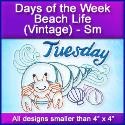 A Days of the Week Beach Life (Vintage) Design Pack - Image 2