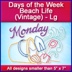 A Days of the Week Beach Life (Vintage) Design Pack - Image 3