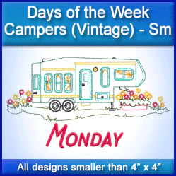 A Days of the Week Campers (Vintage) Design Pack - Image 2