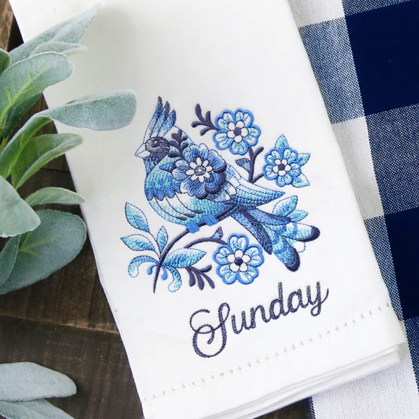 A Days of the Week Delft Blue Birds Design Pack - Image 7