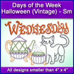 A Days of the Week Halloween (Vintage) Design Pack - Image 2