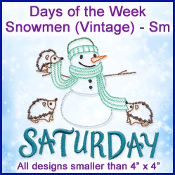 A Days of the Week Snowmen (Vintage) Design Pack - Image 2