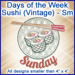 A Days of the Week Sushi (Vintage) Design Pack - Image 2