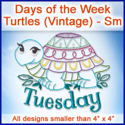 A Days of the Week Turtles (Vintage) Design Pack - Image 2