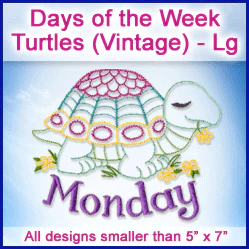 A Days of the Week Turtles (Vintage) Design Pack - Image 3