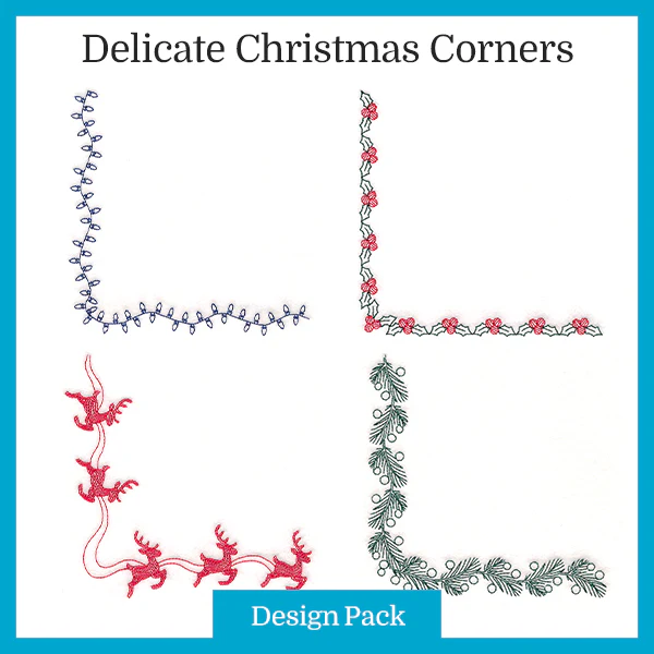 A Delicate Christmas Corners Design Pack - Image 5