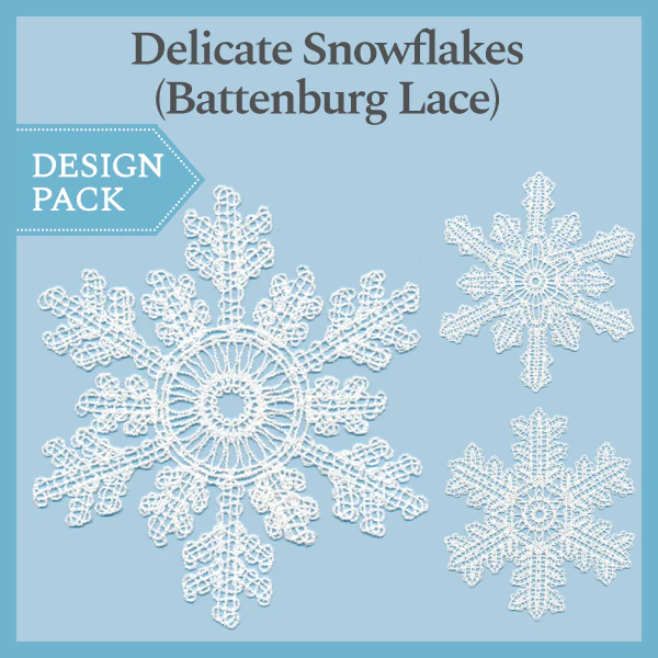 A Delicate Snowflakes (Battenburg Lace) Design Pack - Image 2
