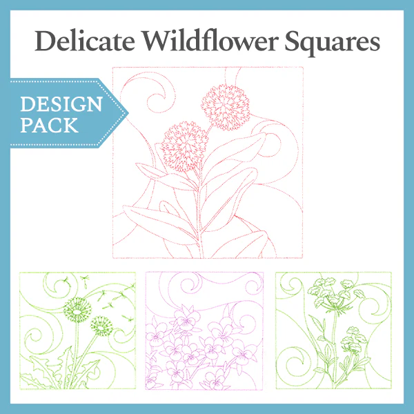 A Delicate Wildflower Squares Design Pack - Image 4