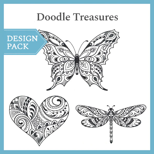 A Doodle Treasures (Blackwork) Design Pack - Image 4