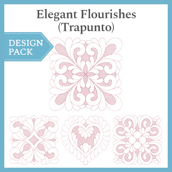 A Elegant Flourishes (Trapunto) Design Pack - Image 4