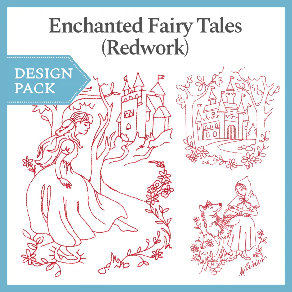 A Enchanted Fairy Tales (Redwork) Design Pack - Image 2