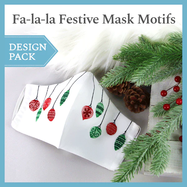 A Fa-la-la Festive Mask Motifs Design Pack - Image 4