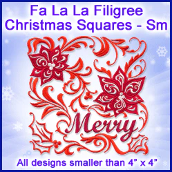 A Fa La La Filigree Christmas Squares Design Pack - Image 5