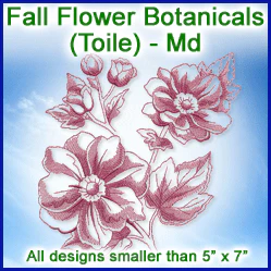 A  Fall Flower Botanicals (Toile) Design Pack - Image 4