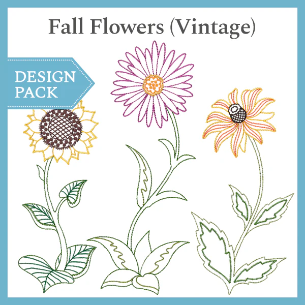 A Fall Flowers (Vintage) Design Pack - Image 3