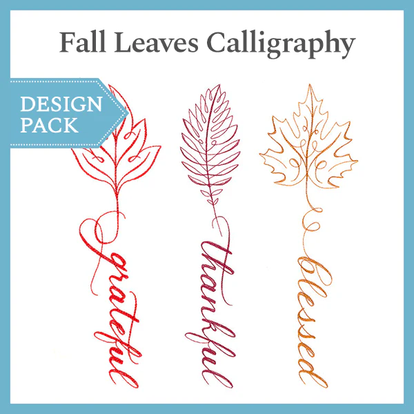 A Fall Leaves Calligraphy Design Pack - Image 3