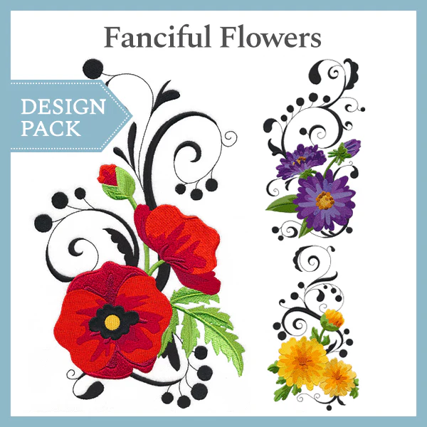 A Fanciful Flowers Design Pack - Image 3